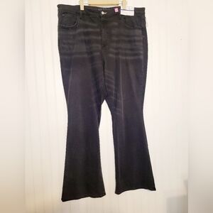 Arizona Women's Boot Cut Jeans - Dark Gray, Hi Rise NWT Size 23 Juniors Plus